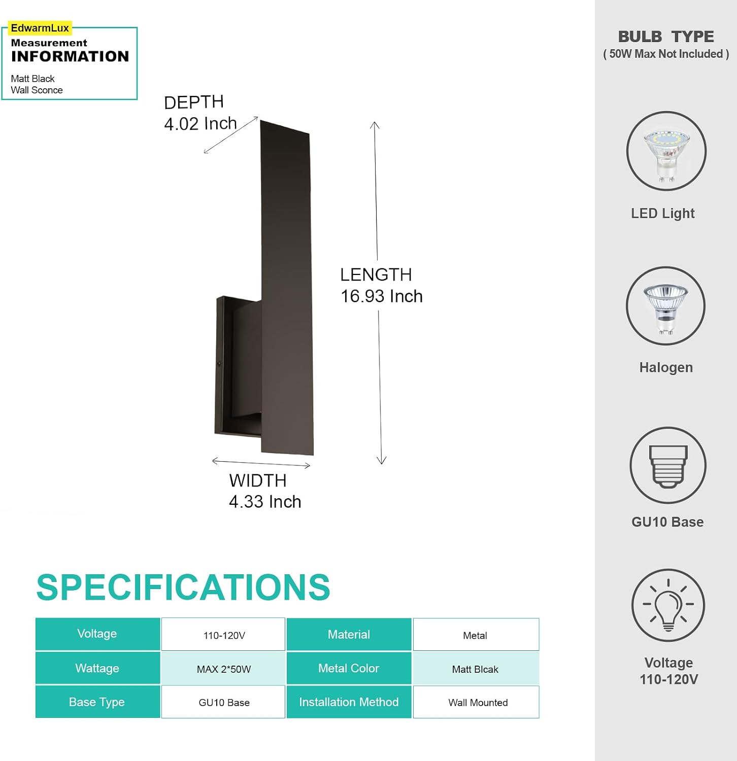 Down Wall Sconces Matt Black 2 Pack