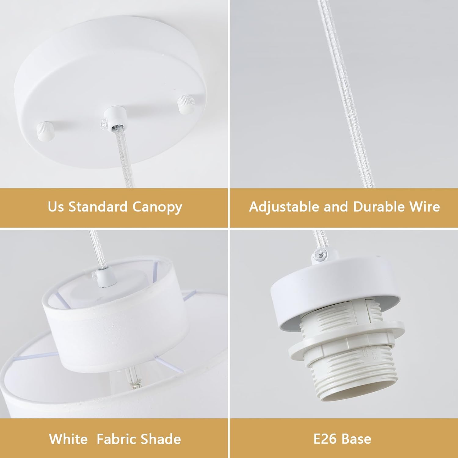 2-Tier Drum Pendant Lights 2 Pack