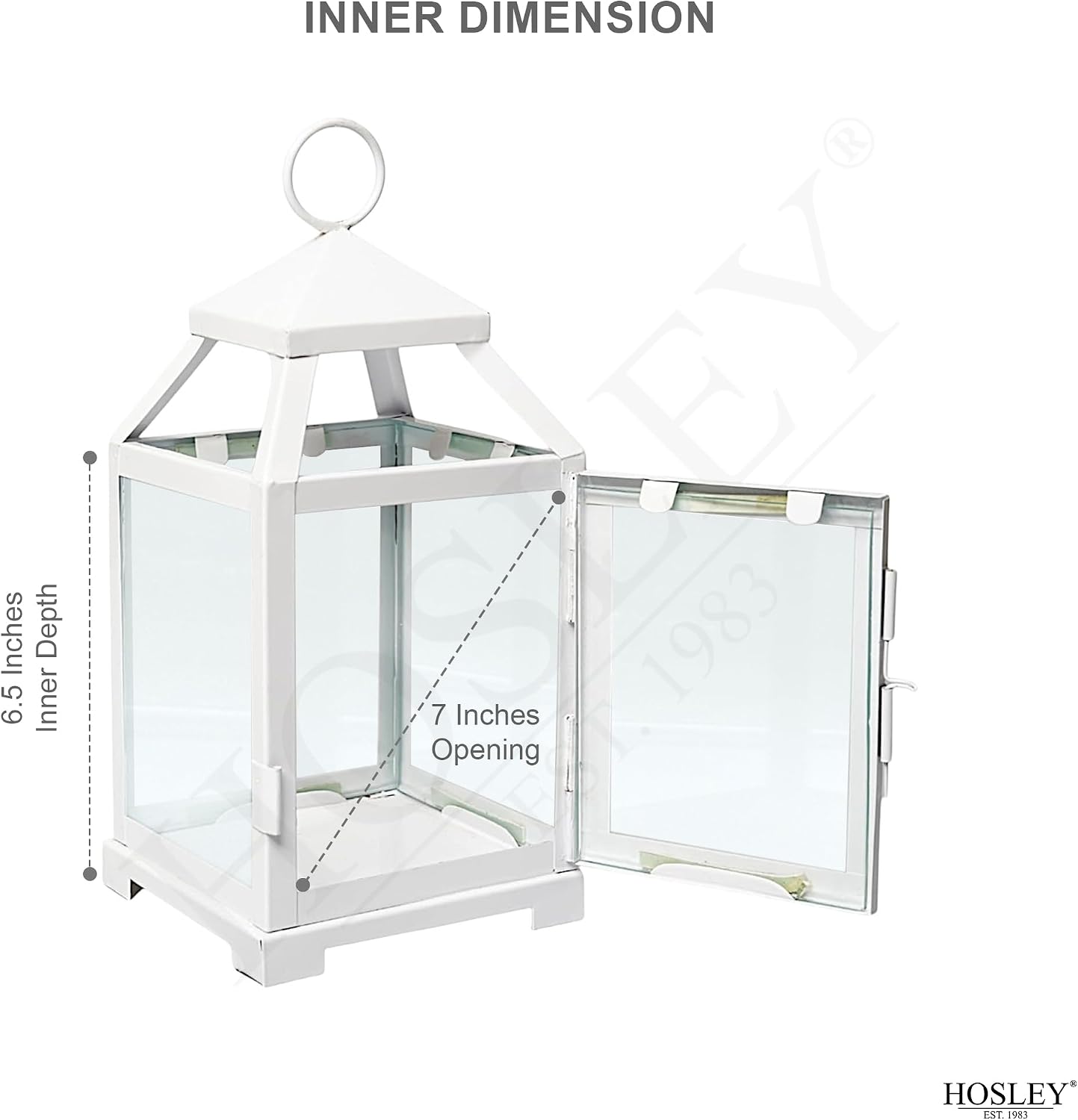 Clear Glass Iron Lantern Set of 2