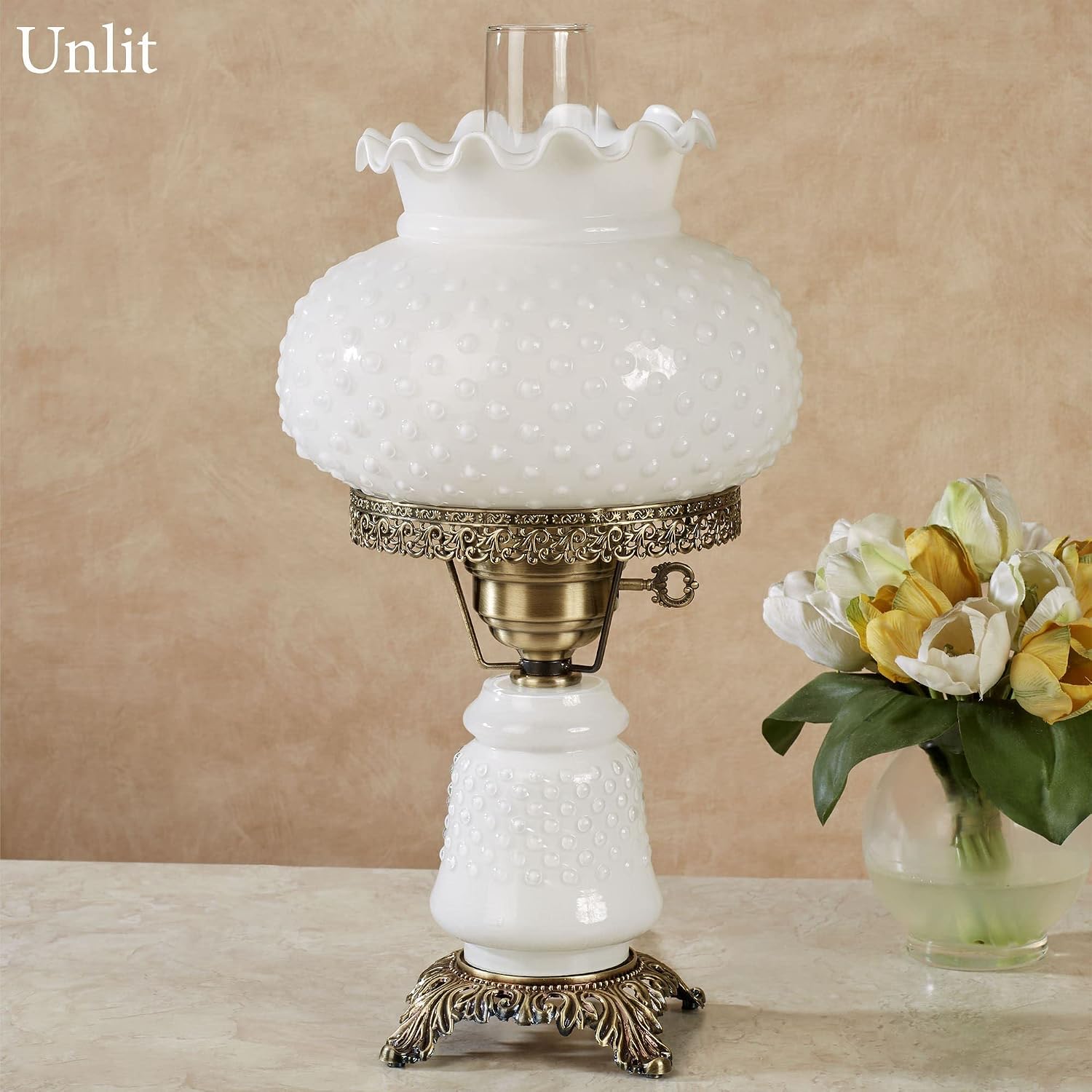 Touch of Class Hobnail Glass Table Lamp