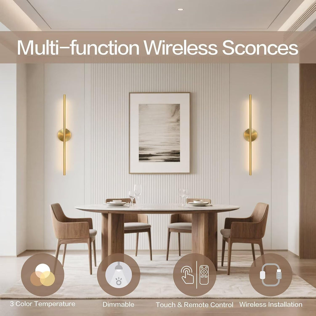 Wall Sconce Set of Two With Remote