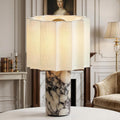 Marble Touch Cordless Table Lamp Linen Shade