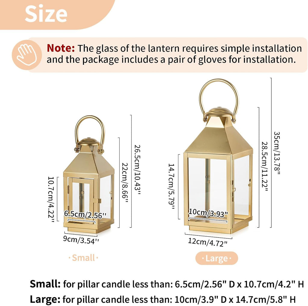 Gold Metal Decorative Lanterns