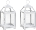 Clear Glass Iron Lantern Set of 2