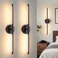 24'' Black LED Rotatable Wall Sconces Set of Two 3CCT
