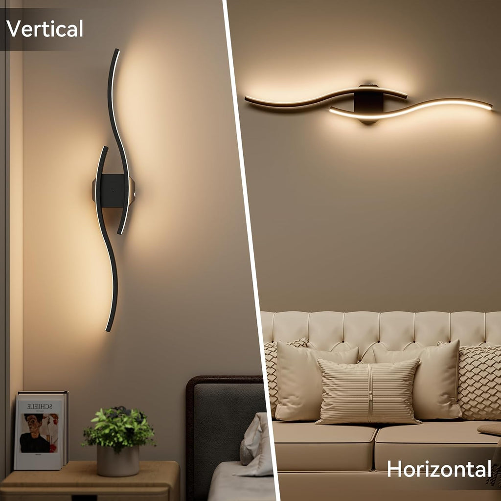Wall Sconces Black Set of Two