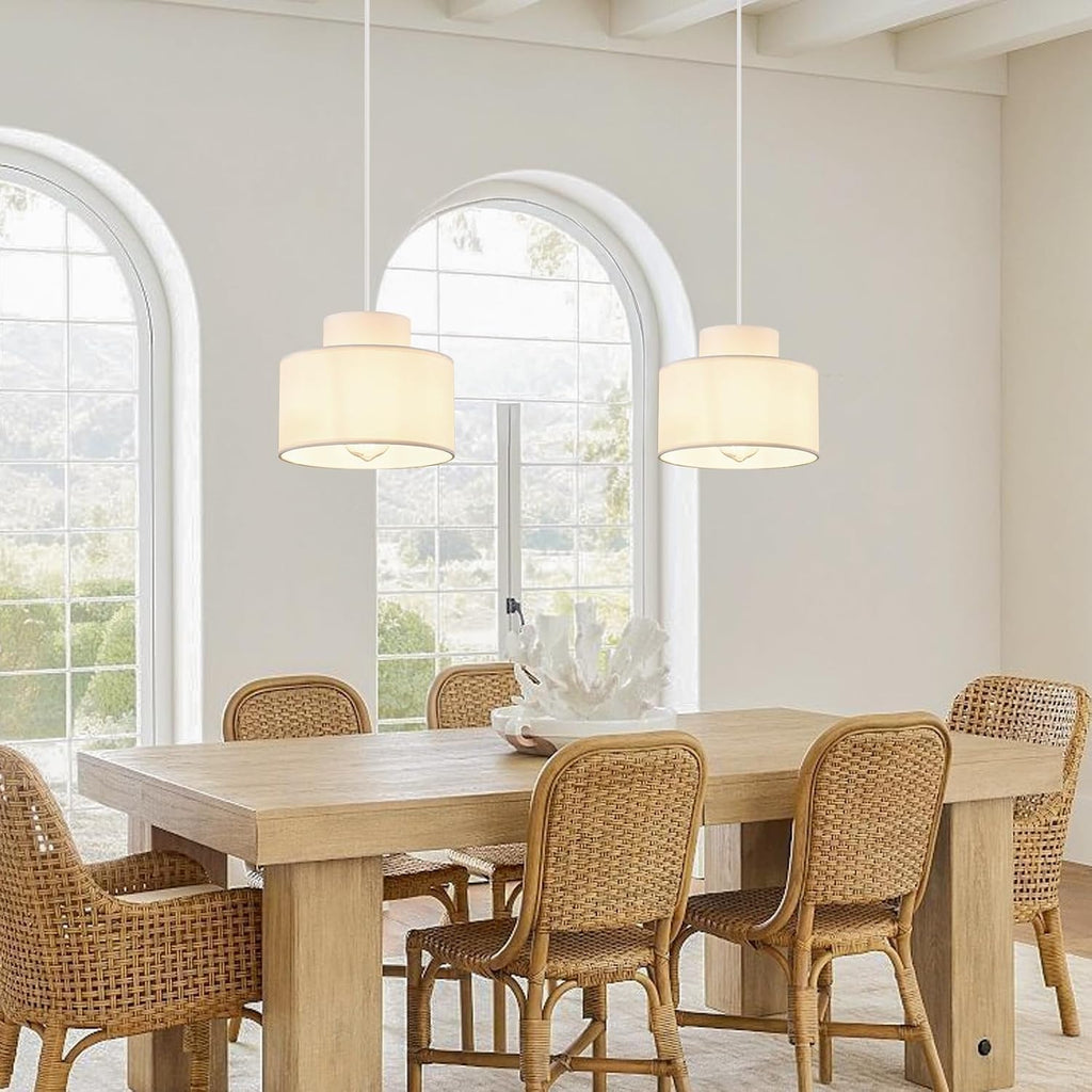 2-Tier Drum Pendant Lights 2 Pack