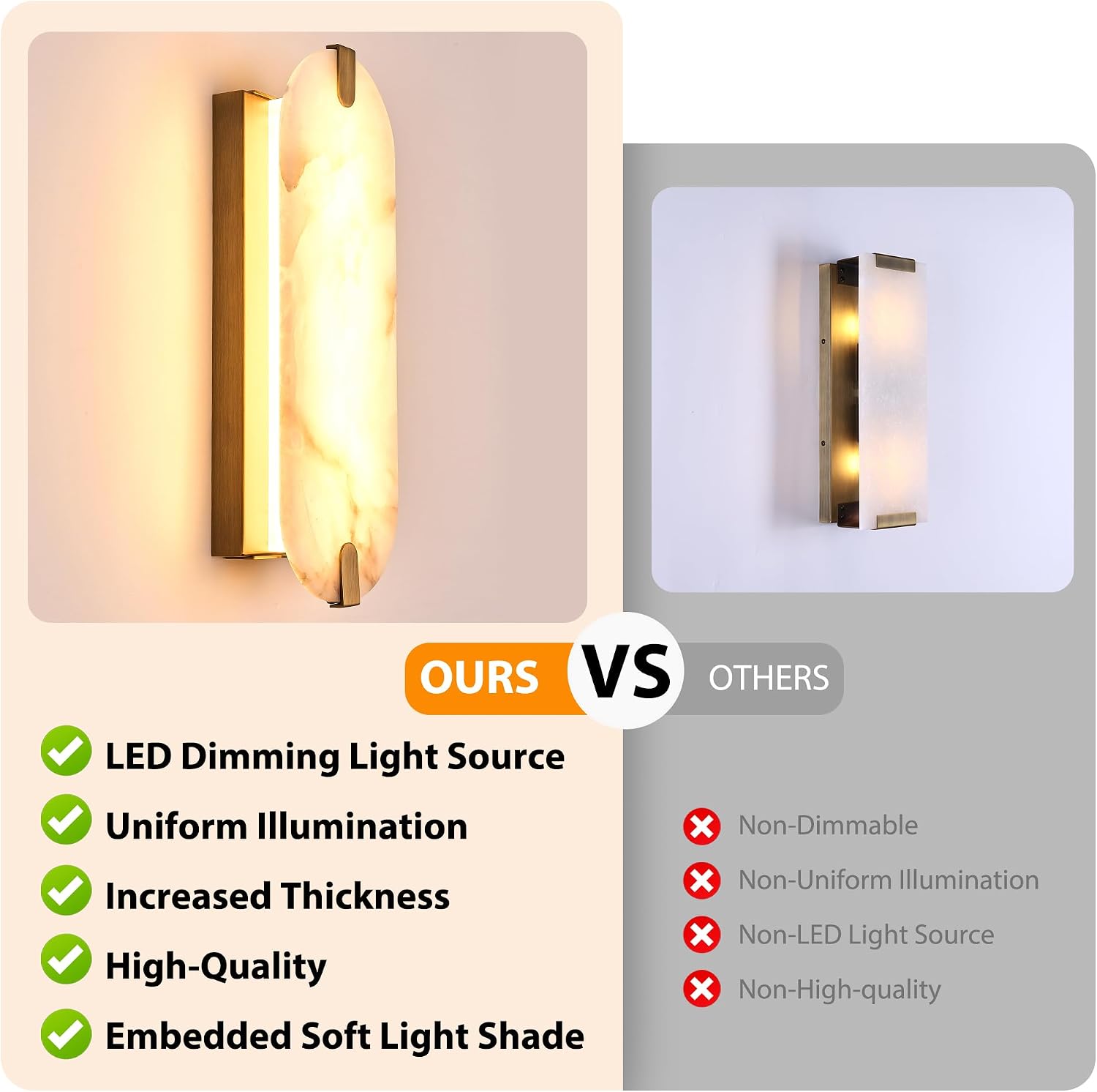 Alabaster Wall Sconces Set of Two 14.2"