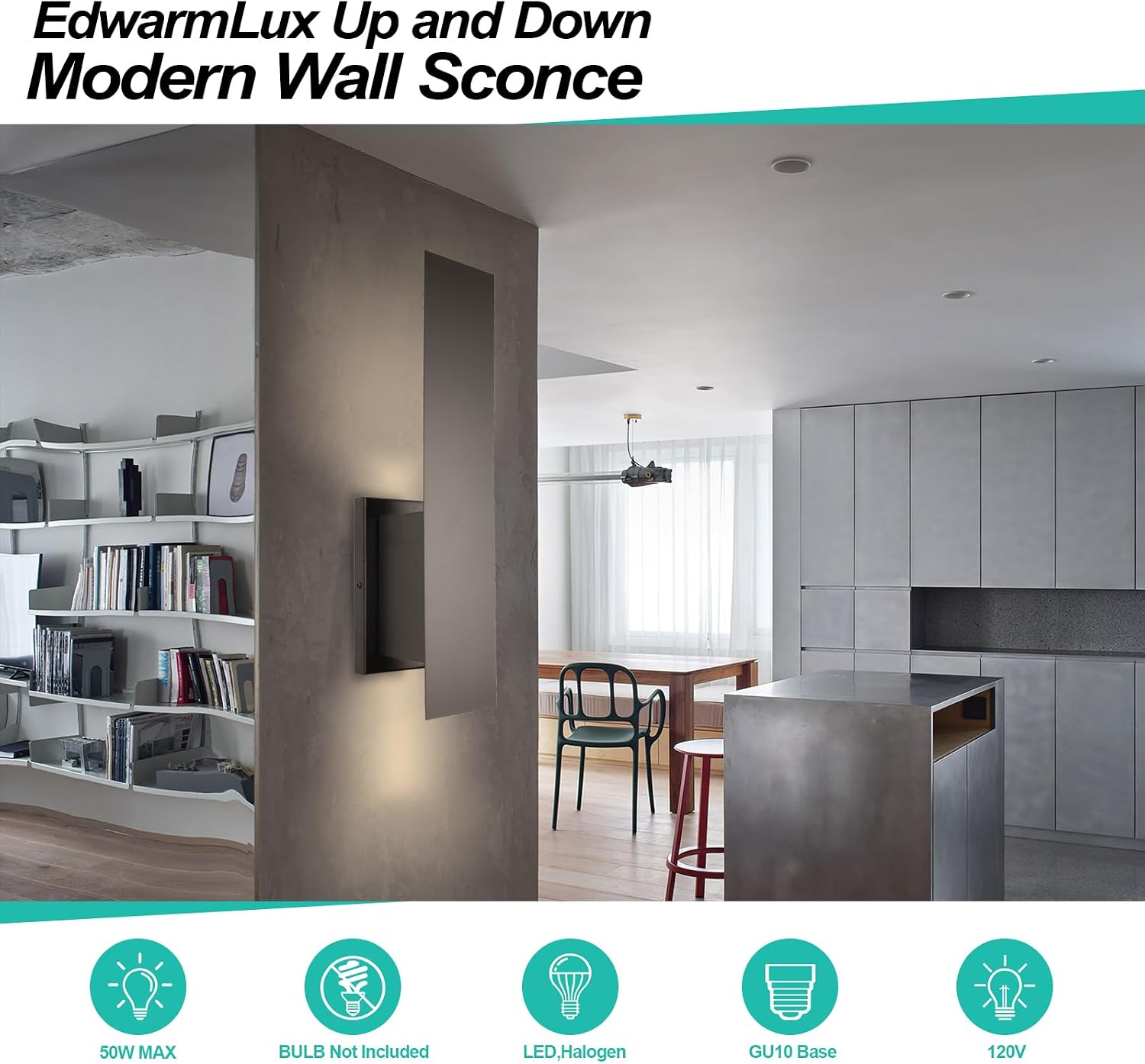Down Wall Sconces Matt Black 2 Pack