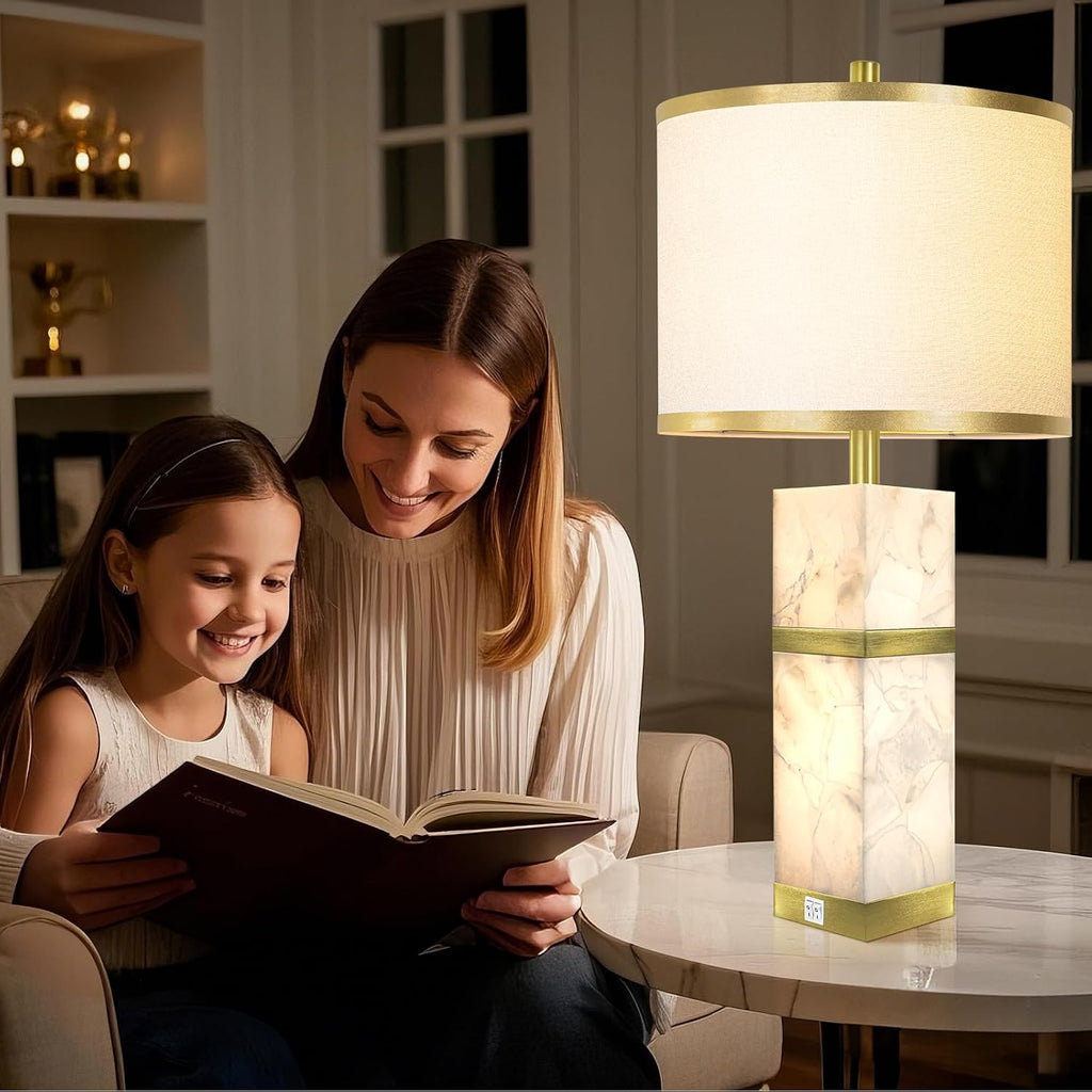 Table Lamps Set of Two With USB Ports