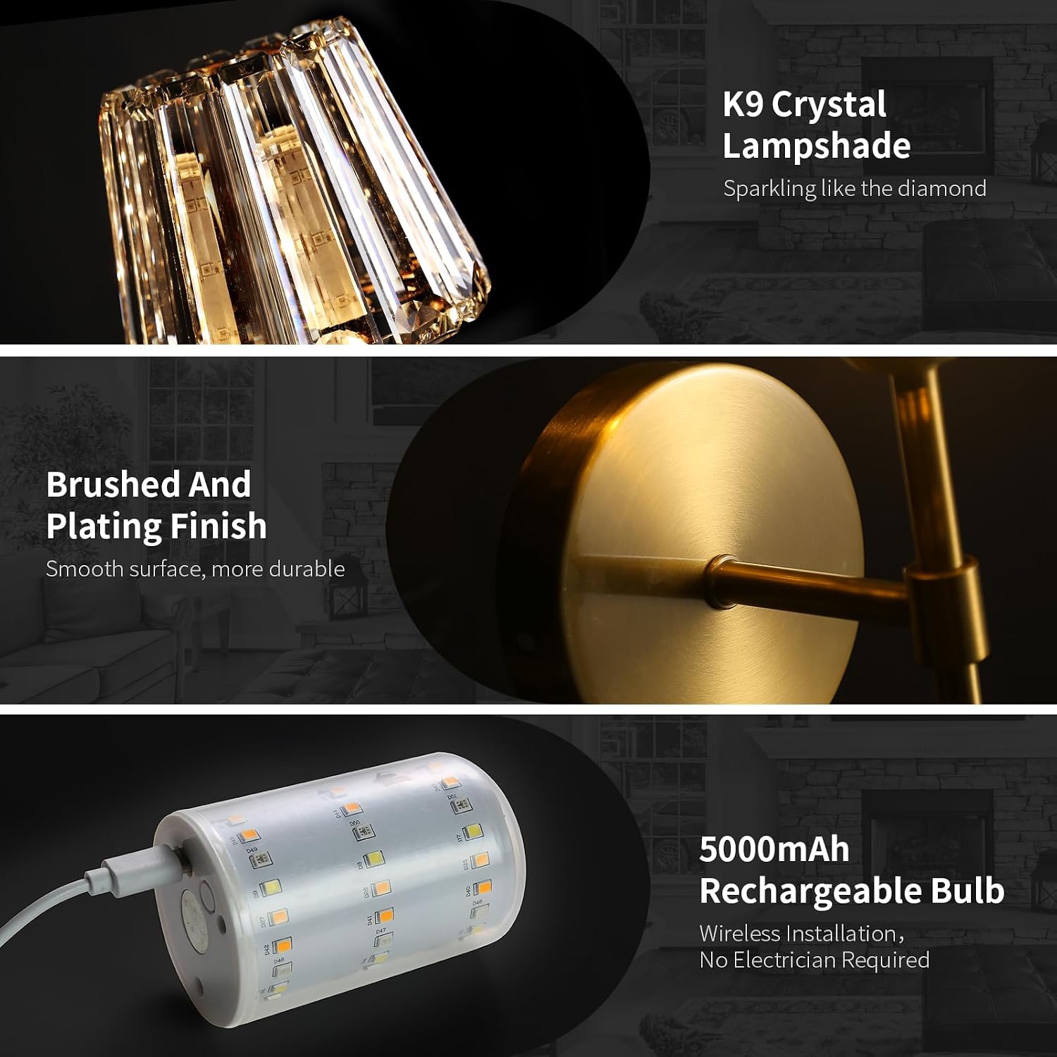 Wall Sconces Set of Two RGB