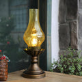 Vintage Amber Glass Table Lamp