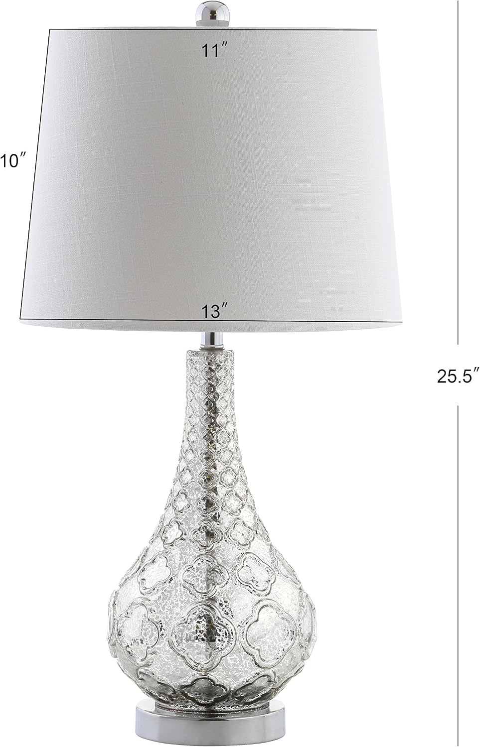 Mercury Silver Glass Table Lamp Set of 2