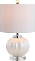 White Chrome Glass Table Lamp
