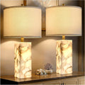 Alabaster Table Lamps Set of Two 23"
